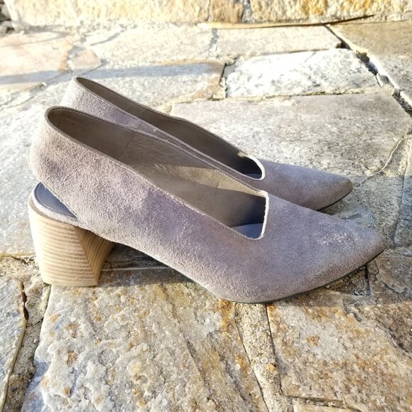 Marsell Block Heel Pumps Sling Back Stacked Heel 8 - Picture 7 of 16